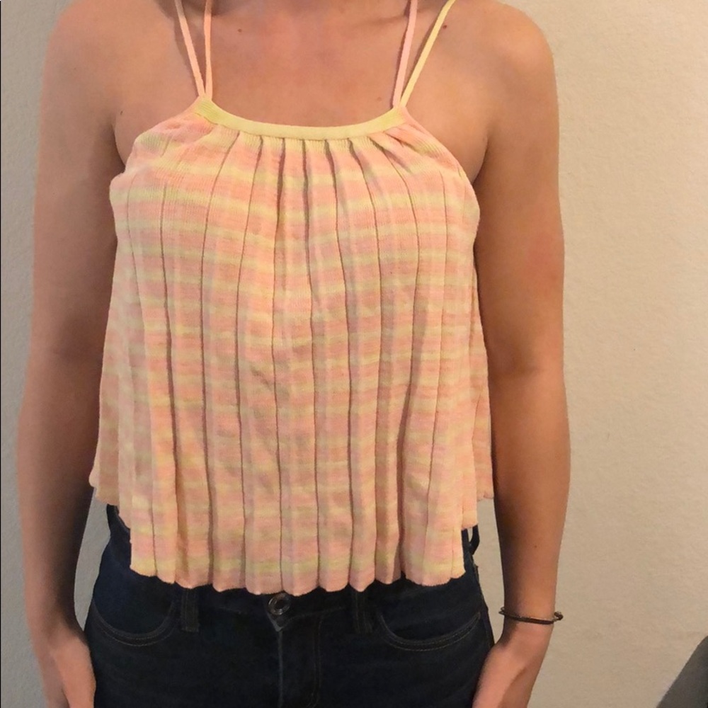 Urban outfitters neon straps crop top